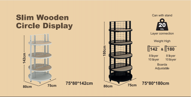 תצוגת מעגל עץ Slim